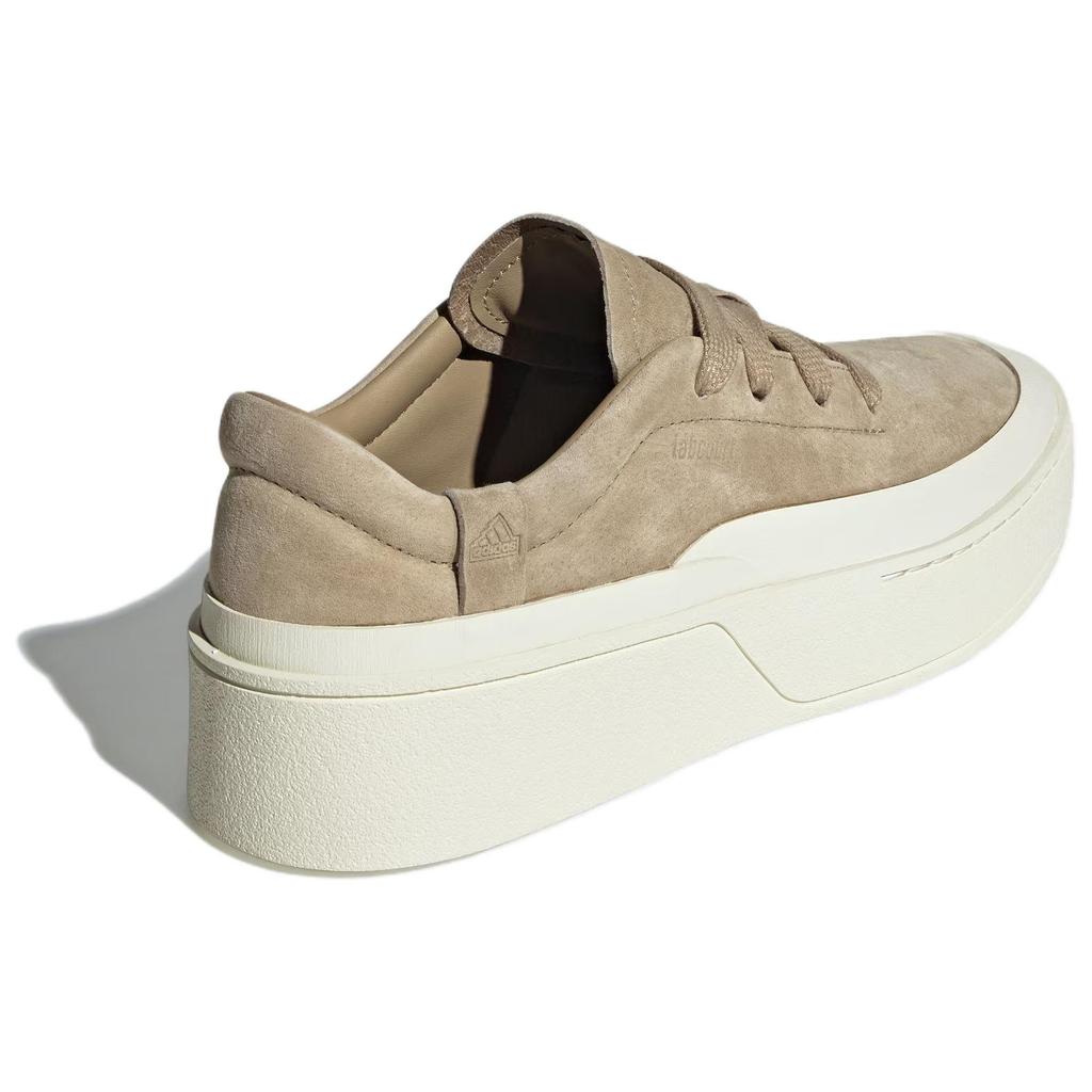 Adidas Labcourt Leather Soft Comfortable Non-Slip Durable Low-Top Skate Shoes Unisex Sneakers Khaki JS0557