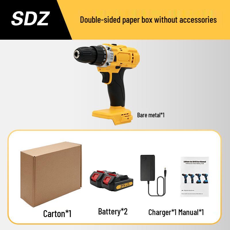 Double Speed Lithium Battery Hand Drill and Electric Screwdriver Set