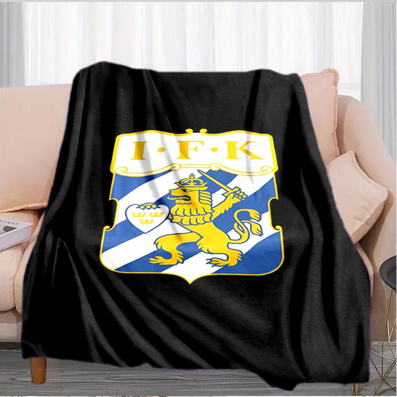 Coperta con Emblema Cresta del Leone IFK Adatta per Divani, Letti, Uffici e Campeggio - Regalo Perfetto per Halloween Natale