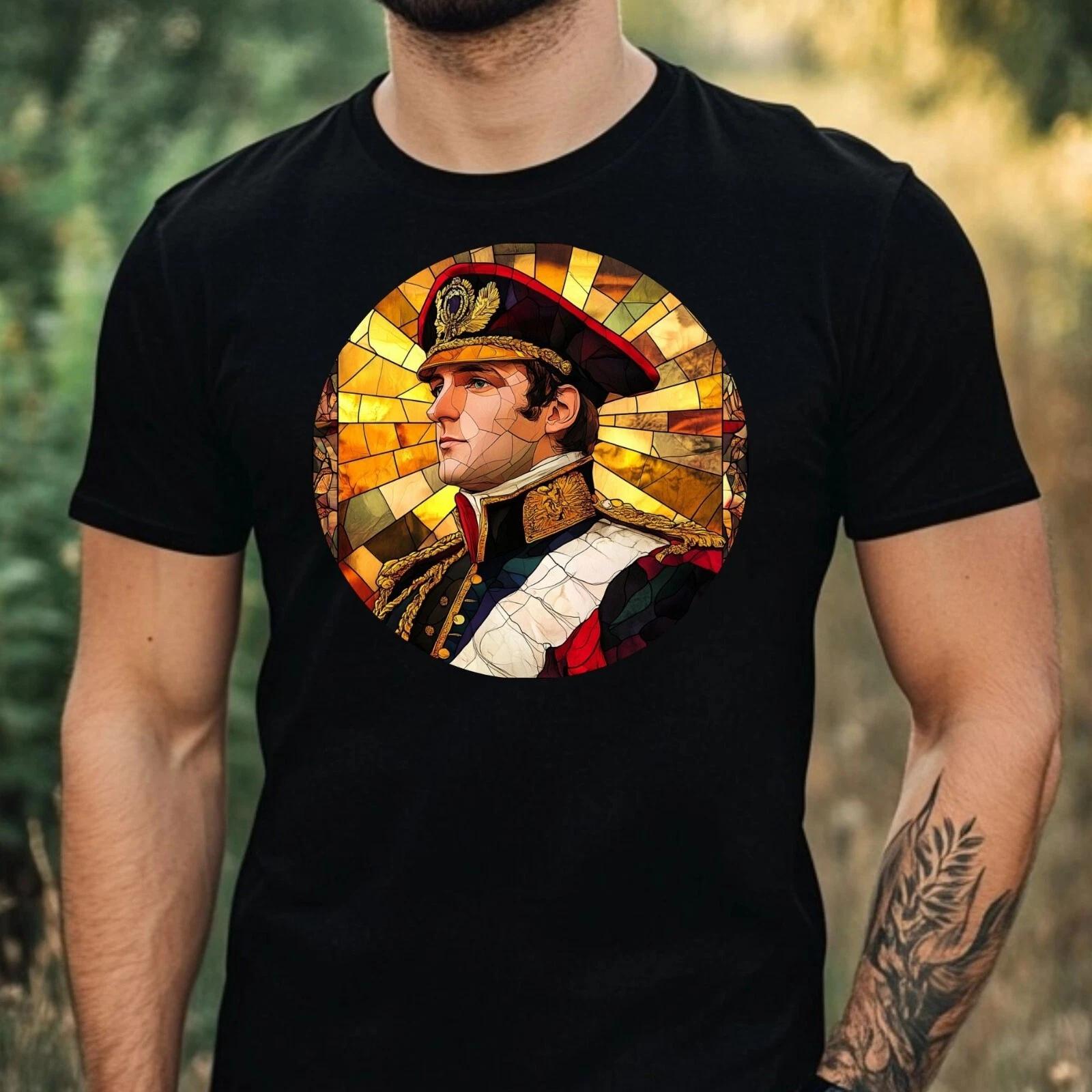 T-Shirt Herren Napoleon Buntglas Motiv Baumwolle Größe XS bis 5XL S