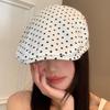 Versatile Polka Dot Print Hats Retro Bonnet Y2K Forward Hats  for Women