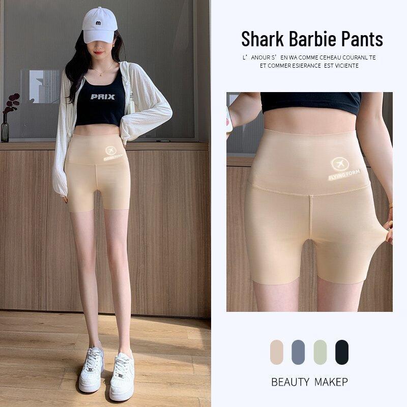 Women's Summer High-Waisted Hip Lift Shorts: Anti-Exposure, Abdomen Control, Lightweight Shark Sports Leggings