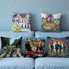 Kissen Das Band SN Abdeckung Weiche Hülle Sofa Rock Wohn B-BbeatleS-ES Zimmer Haus Bequem Büro Dekoration Schutzkissen