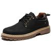 Lopis Casual Work Comfortable Men's Shoes, Stylish, Non-Slip Boots, Low-Cut, Lace-Up, (Black, Measurement_25_Point_5_Centimeters)