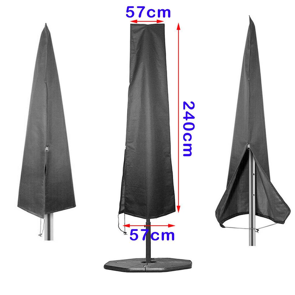 Terrasse Outdoor Sonnenschirmhülle mit Reißverschluss Offset Sonnenschirmhülle Regen Wind Staub