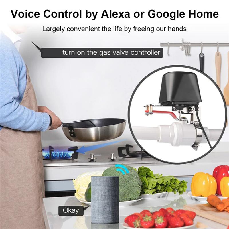 Fresh For Work With Alexa Google EU Plug Tuya Zigbee Smart Wireless Control Water Valve For Smart Home Automation Control Valve