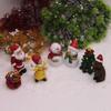 1pc Christmas Snowman Bear Gift Bag Santa Claus Miniature Landscape Garden Resin Ornament