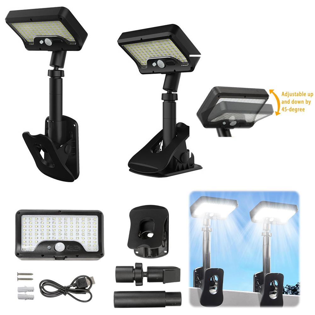 Solar Wall Light Solar Powered Flood Light Auto On/Off Motion Sensor Garden Light Outdoor Flexible Octopus Tripod Camping Light