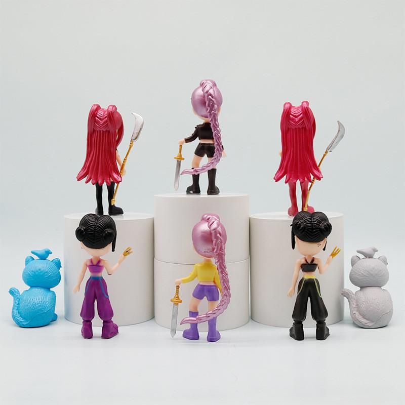 Pvc Demon Slayer Girl Group Figurine Set With Multiple Sizes For Collectors And Desk Decor