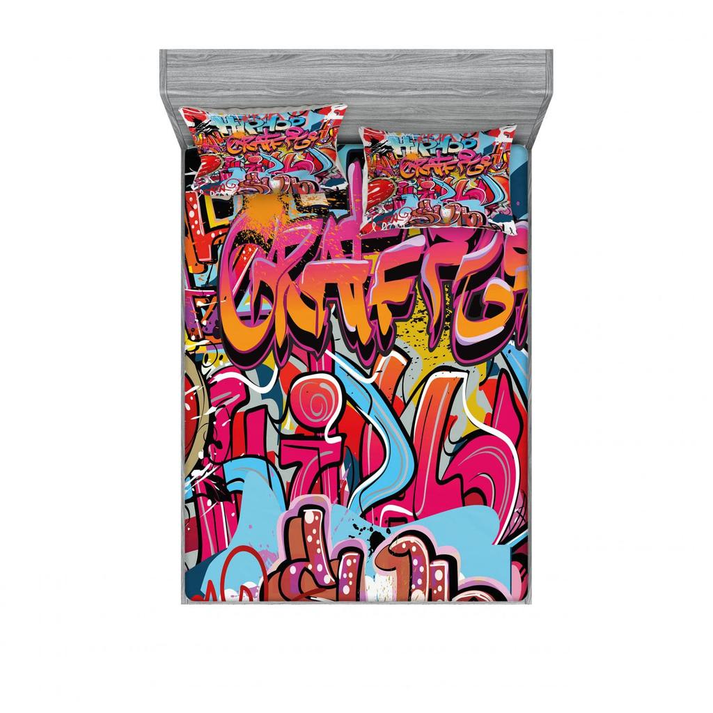 Cupcakes Pastry Pattern Sheet Three-Piece Digital Printing Bedding Set Adult Children