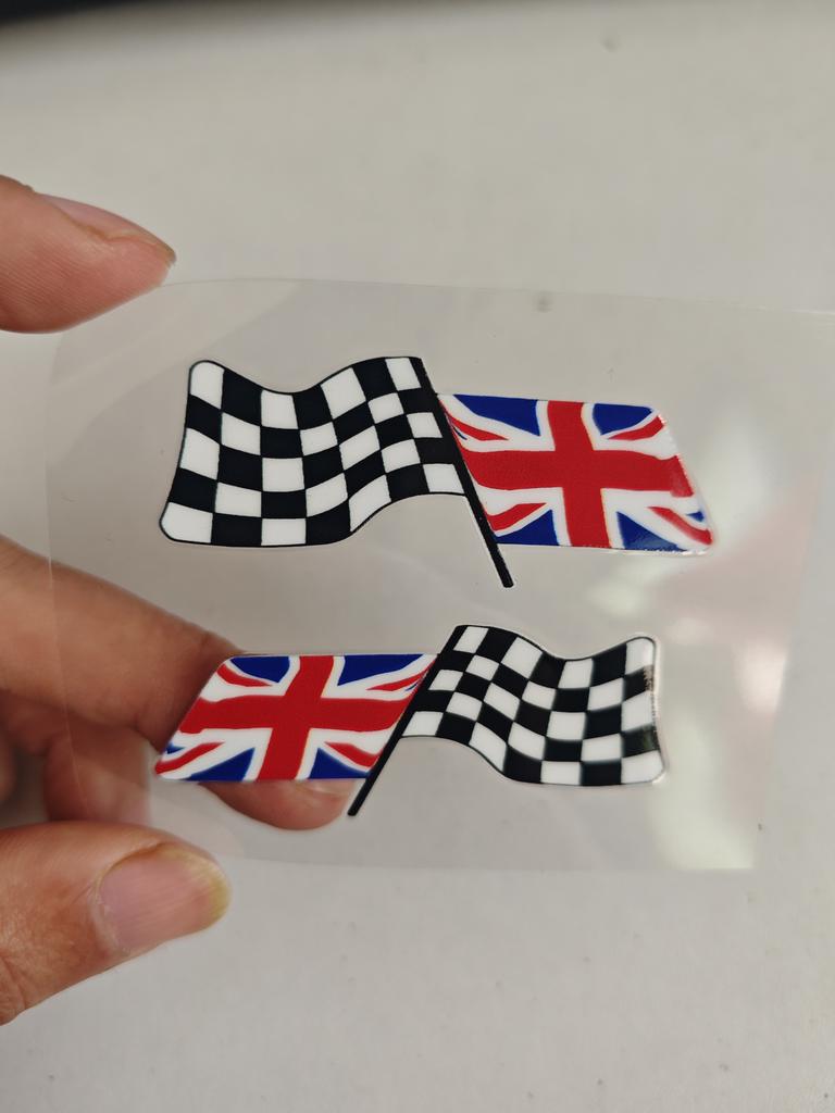2 pieces of British racing flag logo car stickers, designed with flags as the design concept, suitable for all car decoration accessories