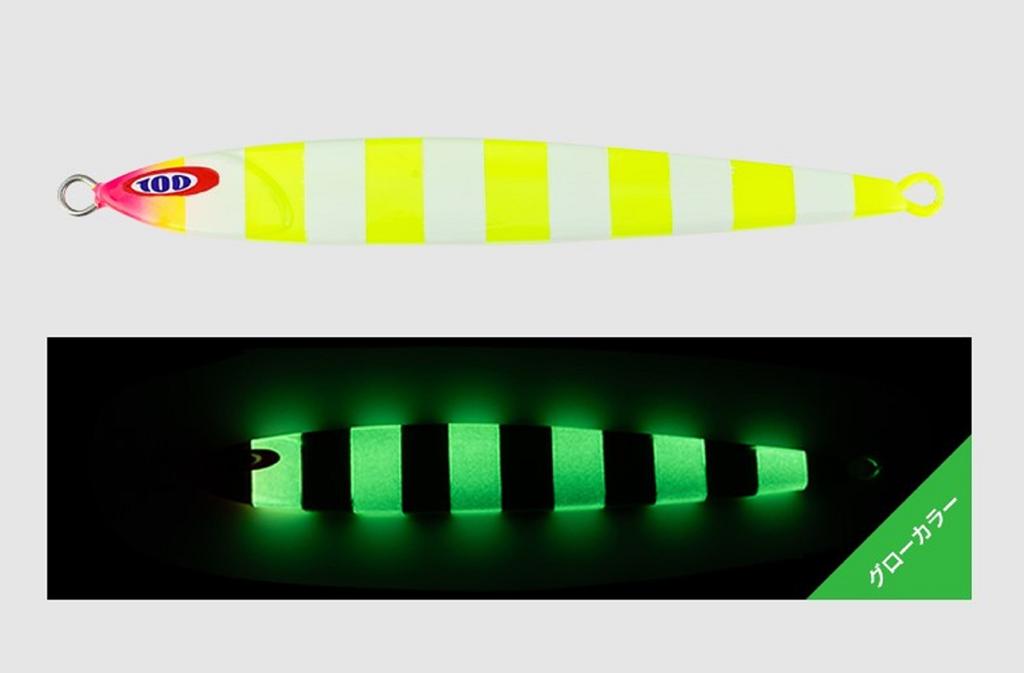 Jackall Metal Jig Anchovy Type 0 Flush Fall 100g Chart Glow Stripe (7530)