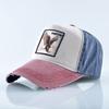 Vintage Denim Baseball Cap With Embroidery Animals Patch Men Snapback Hip Hop Dad Hats Women Four Seasons Adjustable Visor Cap