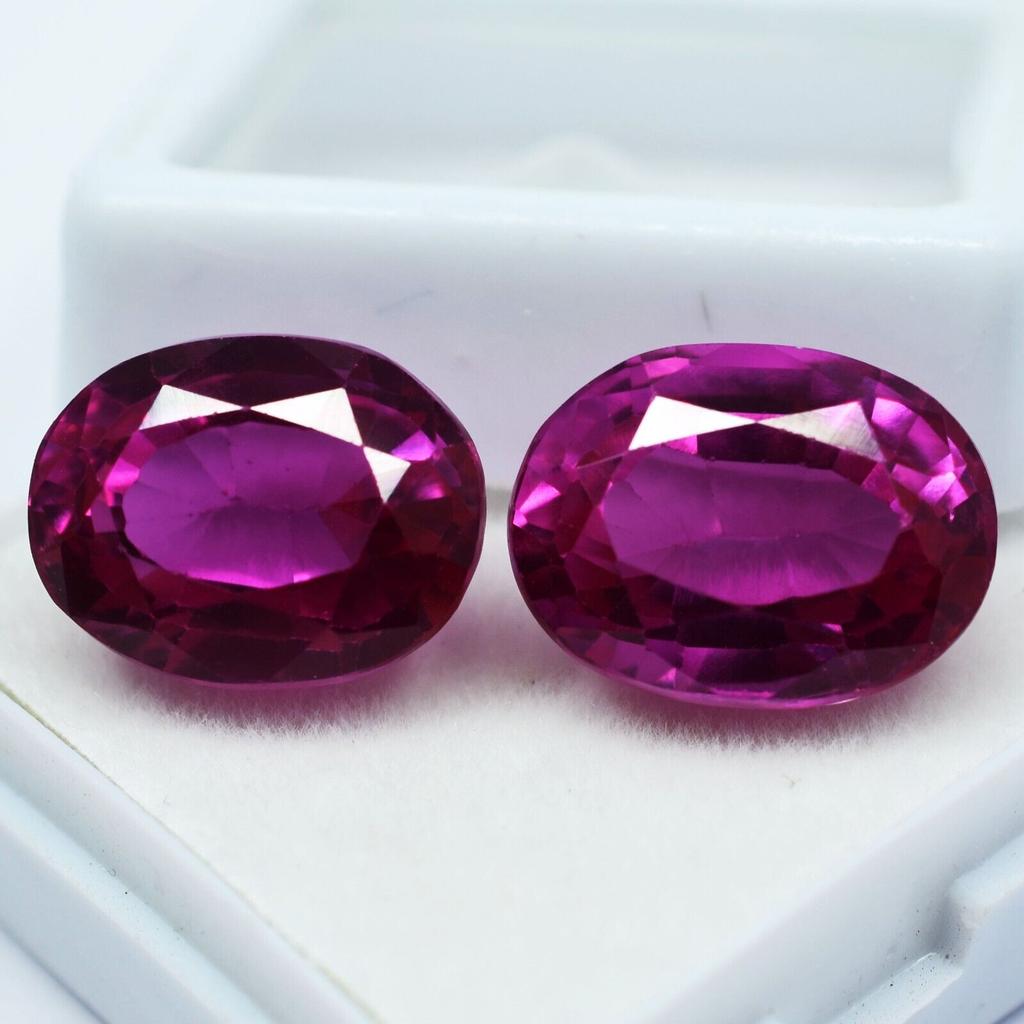 Natural Pink Sapphire Loose Gemstone 16 To 18 Ct Pair 2 Pcs Oval Cut September Birthday Birthstone