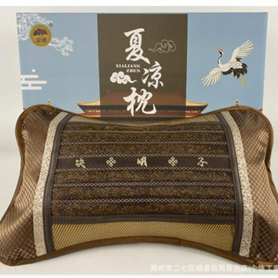 Xikang Ice Silk Mugwort Neck Pillow: Cylindrical Sleep Aid for Home with Cooling and Neck Protection.