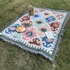 Sofa Blanket,  Boho Throw Blanket with Fringe, Southwestern Geometric Tapestry Vintage Woven Throw Blankets, Double-Side