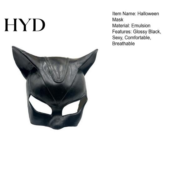 Soft Material Halloween Mask Catw Woman Mask, Black Cat Eye Costume Latex Transparent Vision Cosplay Leather Accessory for Masquerade Superhero Party
