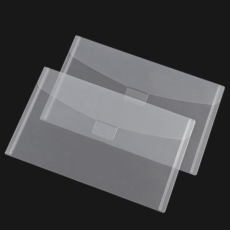 Clear A4 Snap Closure Document Folder - Portable and Student-Friendly