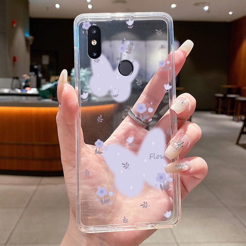 For Xiaomi Mi Max 3 Mix 2S Phone Case Fashion Butterfly Flower Clear Soft TPU Silicone Back Cover For Xiaomi Mi Max3 Mix2S Shell