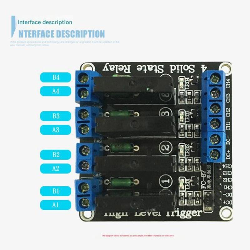 5V 12V 24V SSR Module High Level Input 2A Current Capacity LED Indicator For Electrical Control Systems