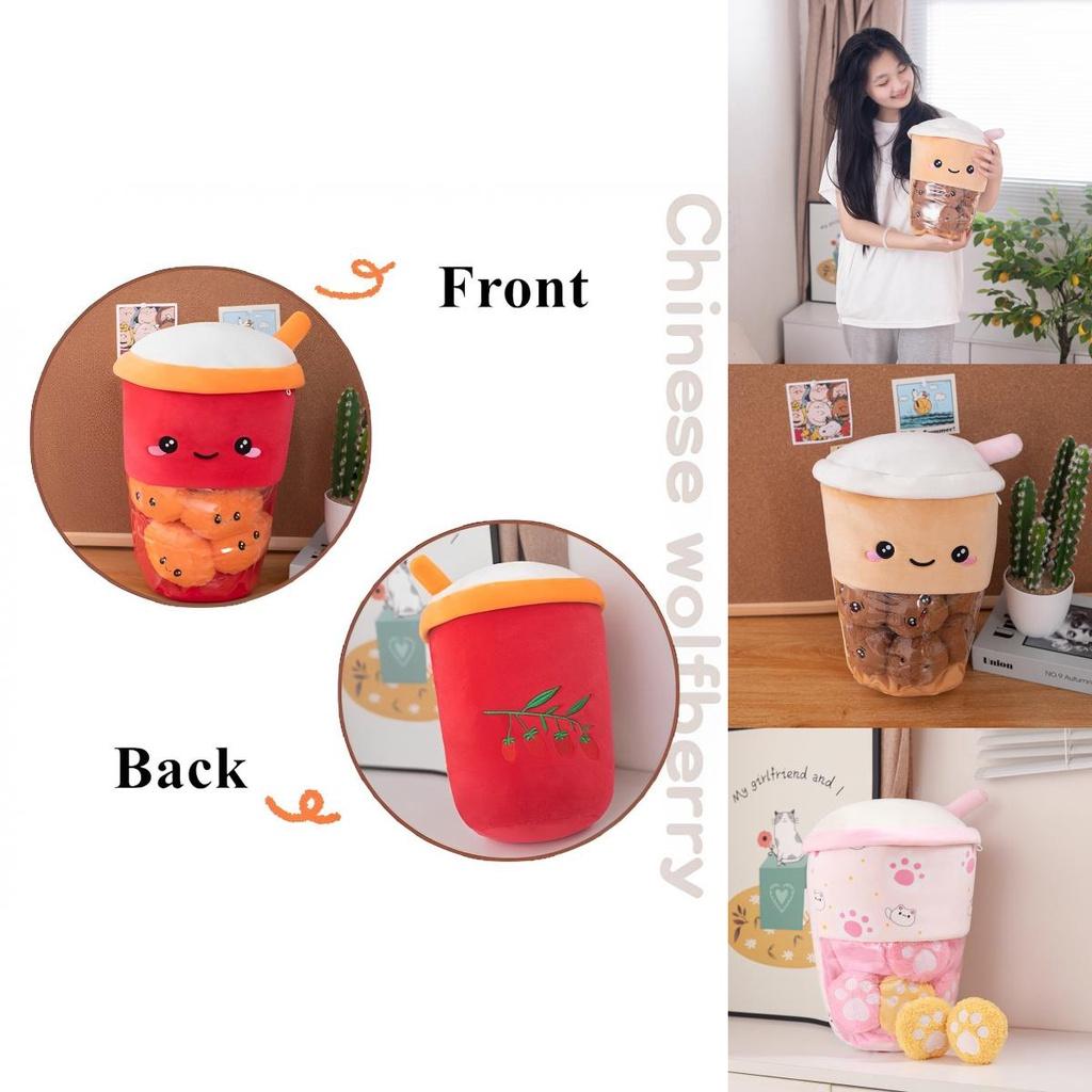 Bubble Tea Boba Cup Squishmallow Plush Toy Pillow Cushion Kids Birthday Gift