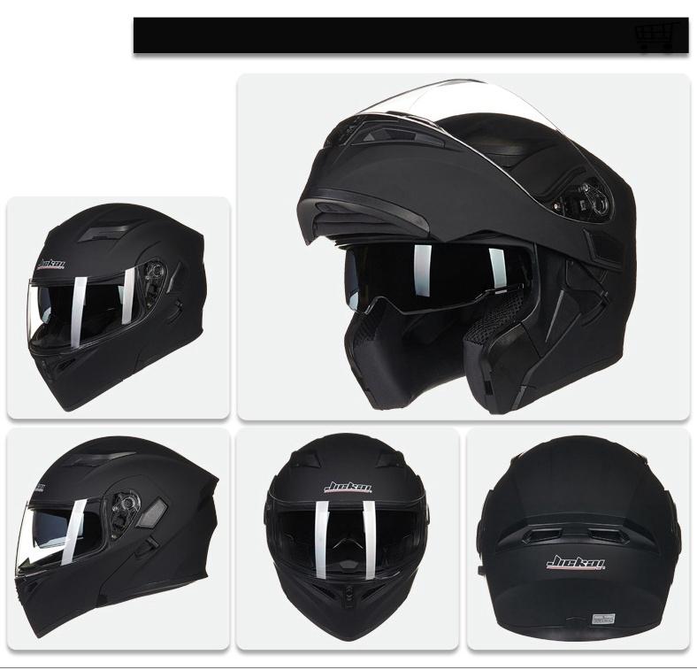 Kask motocyklowy z podwójną soczewką Zmywalny kask o aerodynamicznej konstrukcji