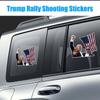 Celebrity Car Stickers 10pcs Waterproof President Election Support Labels Commemorative Automobile Decals For Car Window Vehicle