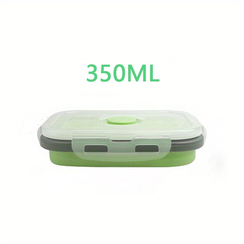 1/4PCS Folding Silicone Lunch Box Kitchen Refrigerator Preservation Box Eco-Friendly Picnic Storage Box Stackable Space Save