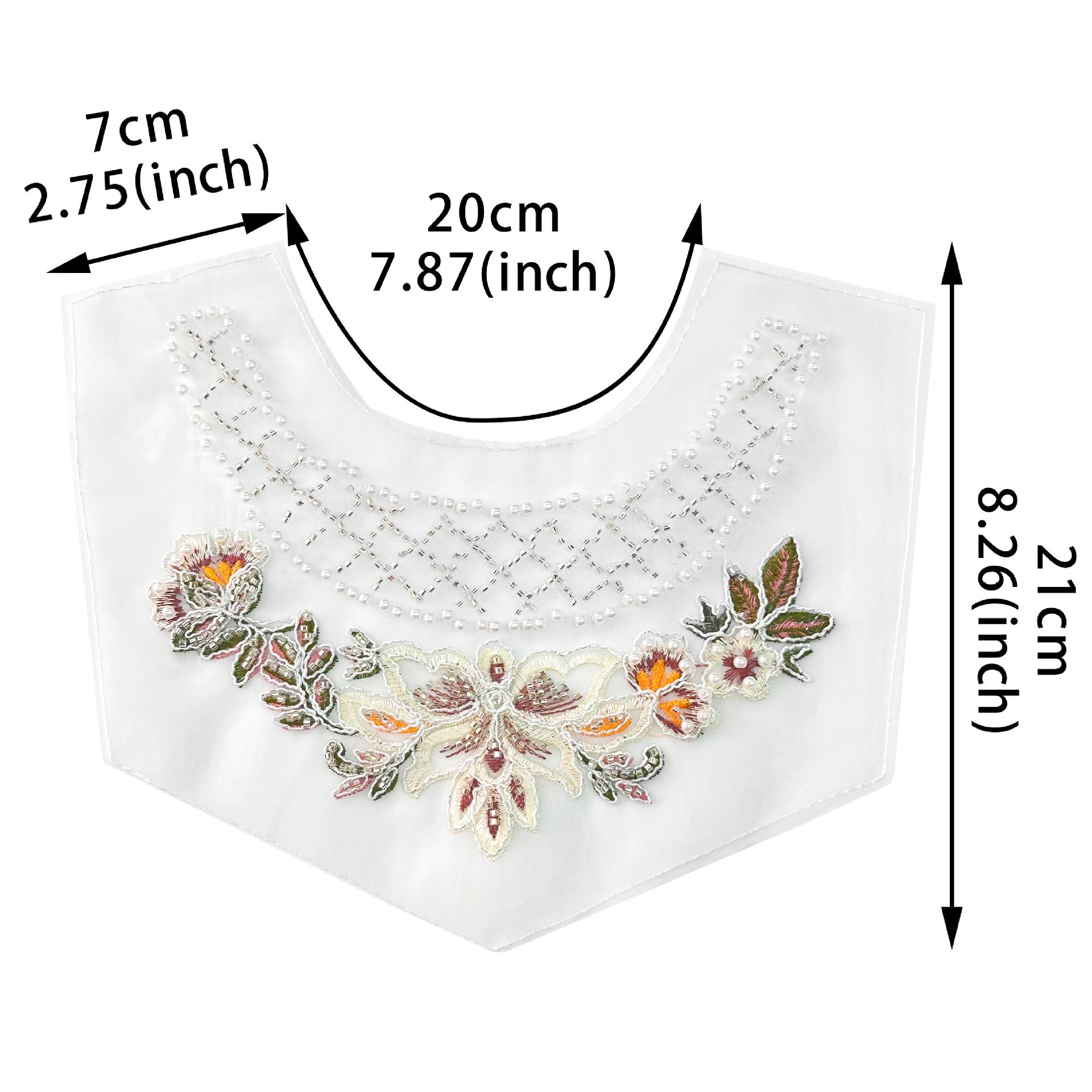 

White Mesh Colored Bead Sequins Embroidered Flower Patch Children S Clothing Dress Children S Clothing Cloth Sticker Accessories H2149 S