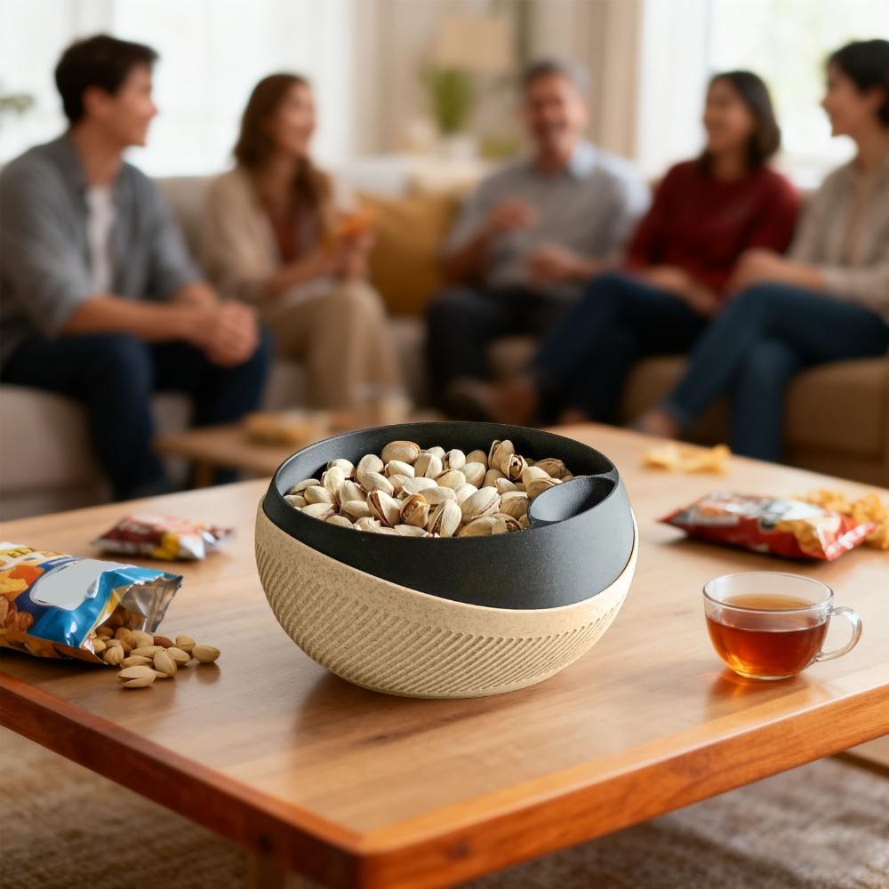 Separated Layered Storage Container Smooth Snack Dish Practical Nut Serving Bowl Party