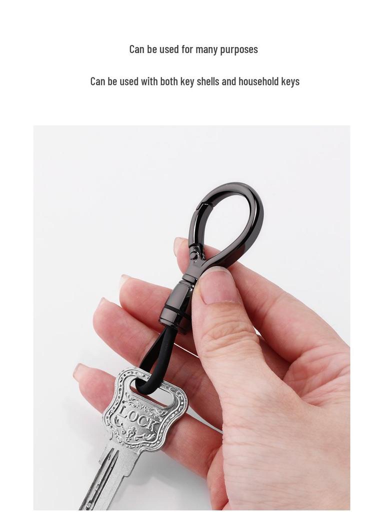 Men's Metal Car Keychain Pendant: Sleek Anti-Lost Waist-Hanging Key Ring