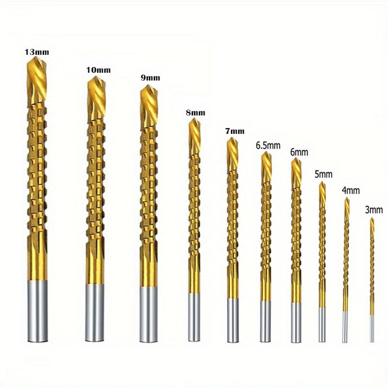 10pcs Cobalt Drill Bit Set Spiral Screw Metric Composite Tap Twist Drill Bit Set Multi-function Metal Special Tap Drill Bit