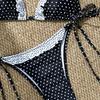 Bikini Swimsuit Women 2026 Cute Sexy with Tie Straps Small Chest Gathering Polka Dot Two-piece Triangle Swimsuit Vacation Spring