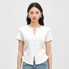La Chapelle Women's Lace V-Neck Slim Fit Top