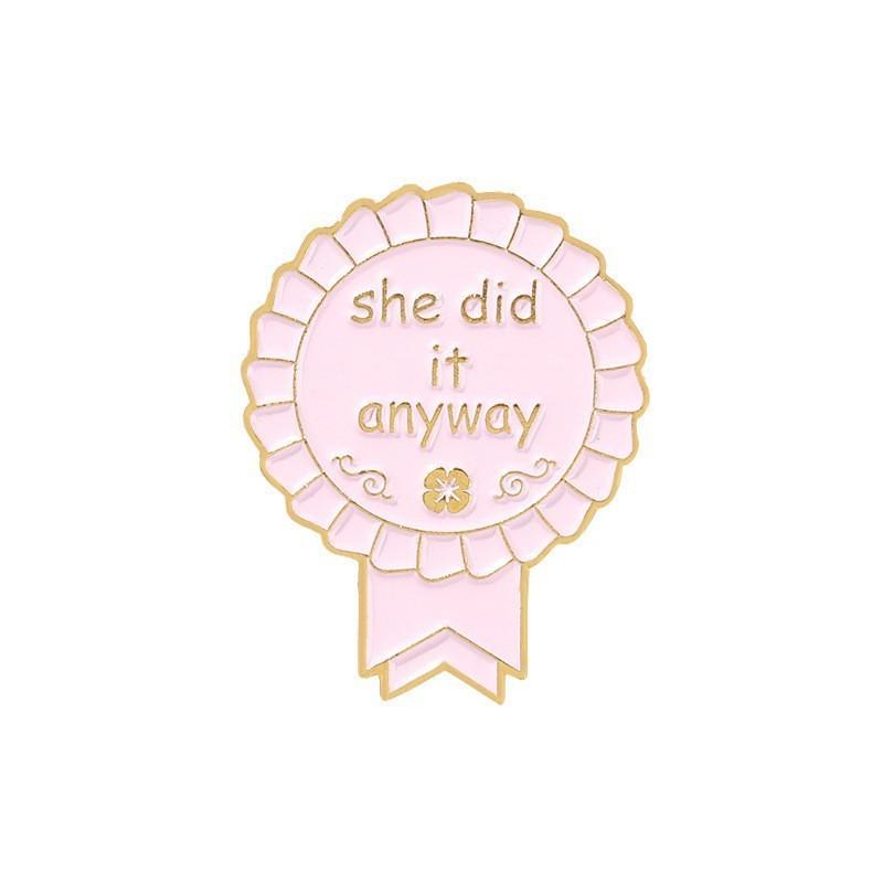 Stylish And Inspirational Metal Letter Brooch Set For Trendy Minimalist Fashion