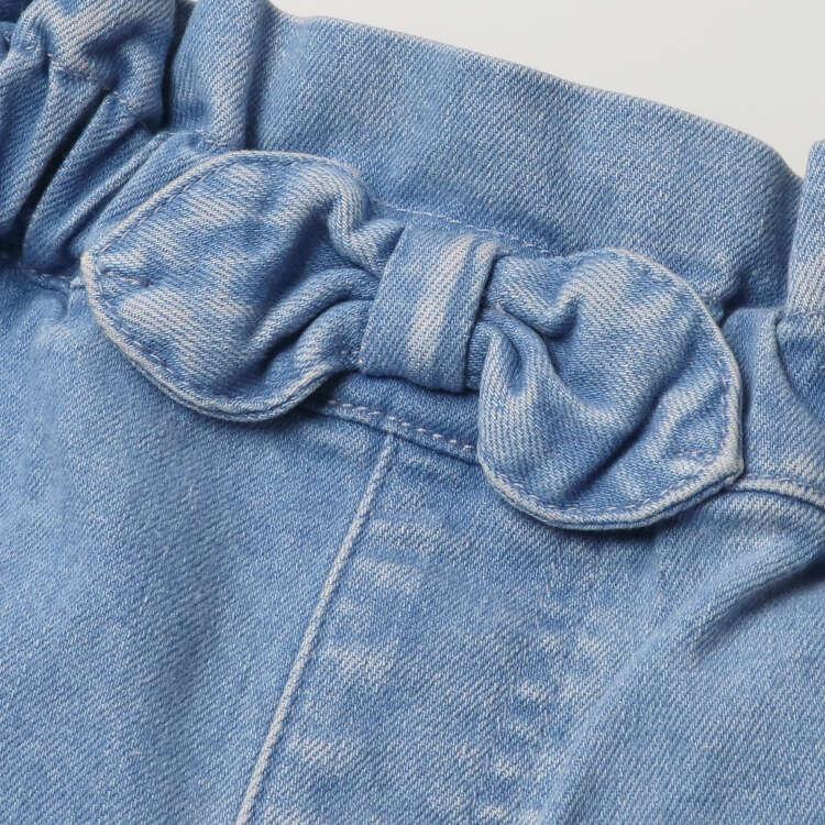 [Children's Clothing] Moujonjon (Moojeongjeong) Waist Frill Denim Tapered Pants 90cm-140cm M61000