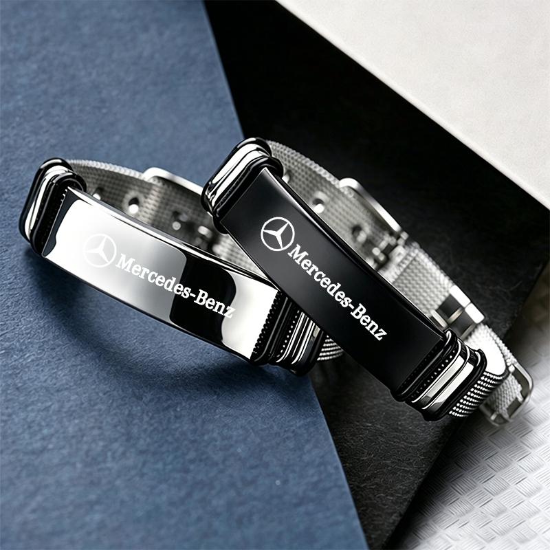 D7Adjustable Stainless Steel Bracelets Bracelet Women Men Gift for Mercedes Benz W212 W213 W214 W210 GLK GLS W203 W204 W211 A200