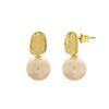 French Retro Pearl Geometric Earrings Exaggerated Fashion Temperament Stud Earrings Niche Light Luxury High-End Ear Jewelry