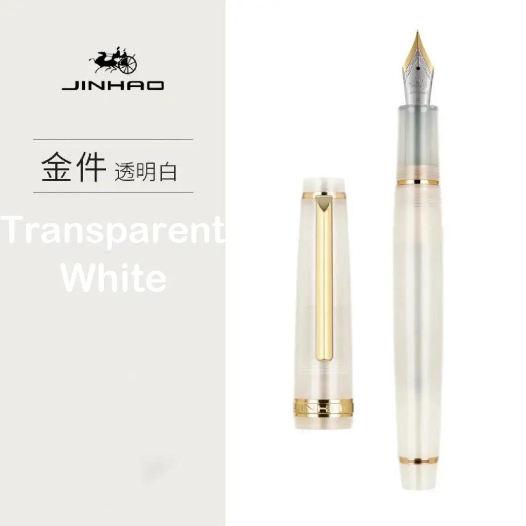 JINHAO 82 Fountain Pen Transparency Pen Spin Golden EF F M Nib Business Office School Supplies Ink Pens Stationery