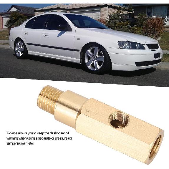 

Brass oil pressure sensor adapter, 1/4 npt female male tee connector compatible with 360 290 engine