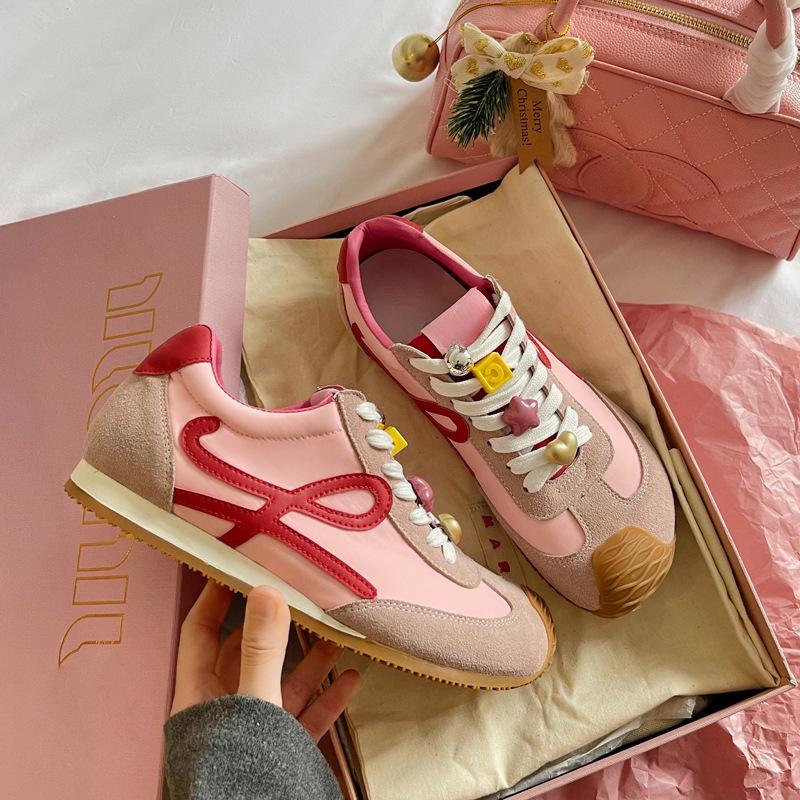 Yang Mi Has the Same Ballet Training Shoes for Women's 2025 Spring New Casual Sports Shoes, Advanced Color Matching Forrest Gump Shoes for Women