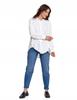 Women's Viscose Shirt Oversize Long Back Elegant MORAJ 4XL/5XL WHITE