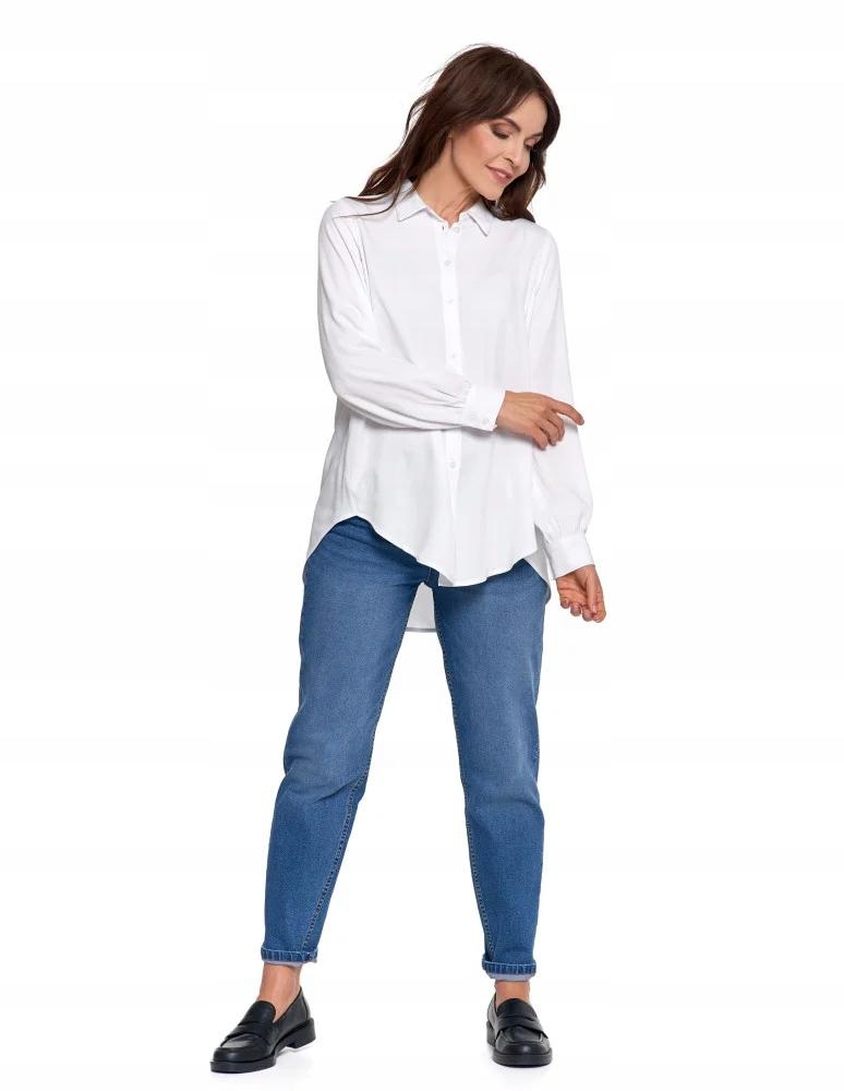 Women's Viscose Shirt Oversize Long Back Elegant MORAJ 4XL/5XL WHITE