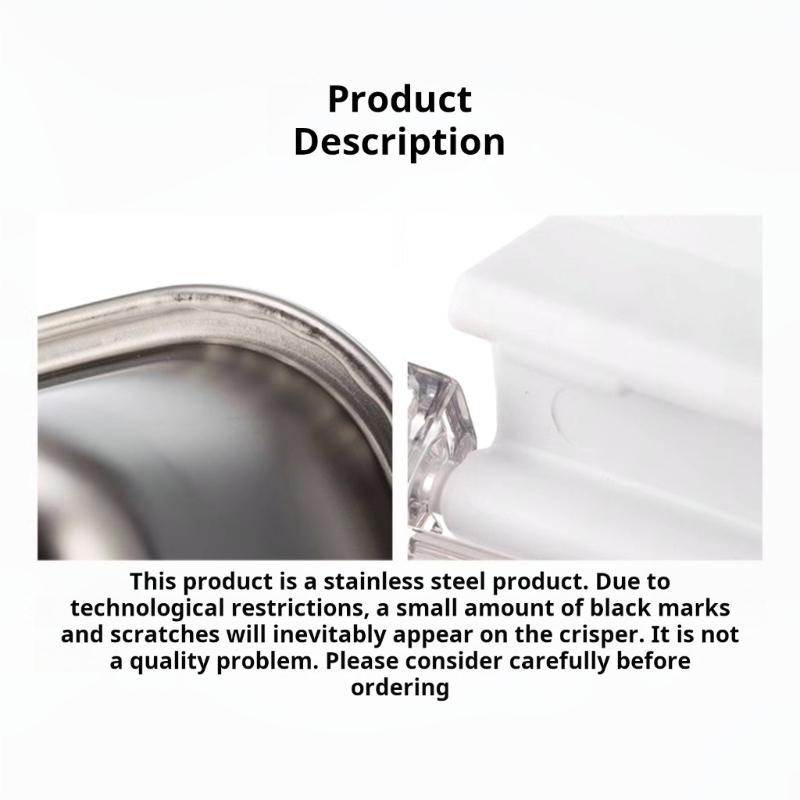 Stainless Steel Rectangular Container for Leftover Stackable Food Storage Bowl with Lid Multipurpose Lunch Holder