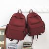 Lightweight Travel Backpack Women Large Capacity Backpack Solid Color Student Schoolbag