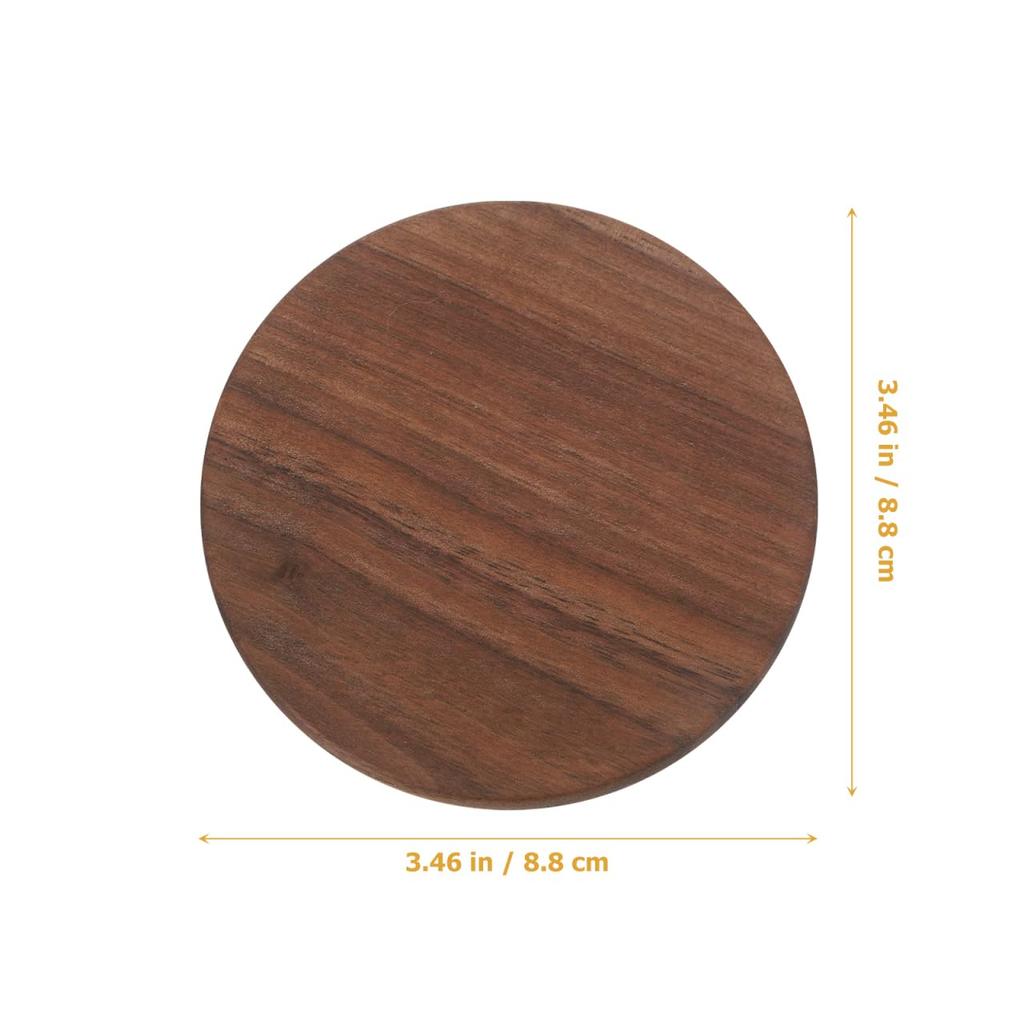 ULDIGI Set of 4 Wooden Coasters, 3.46 Inch Square, Heat-Resistant Cup Mats, Dining Table Placemats, Home Kitchen Table Protectors