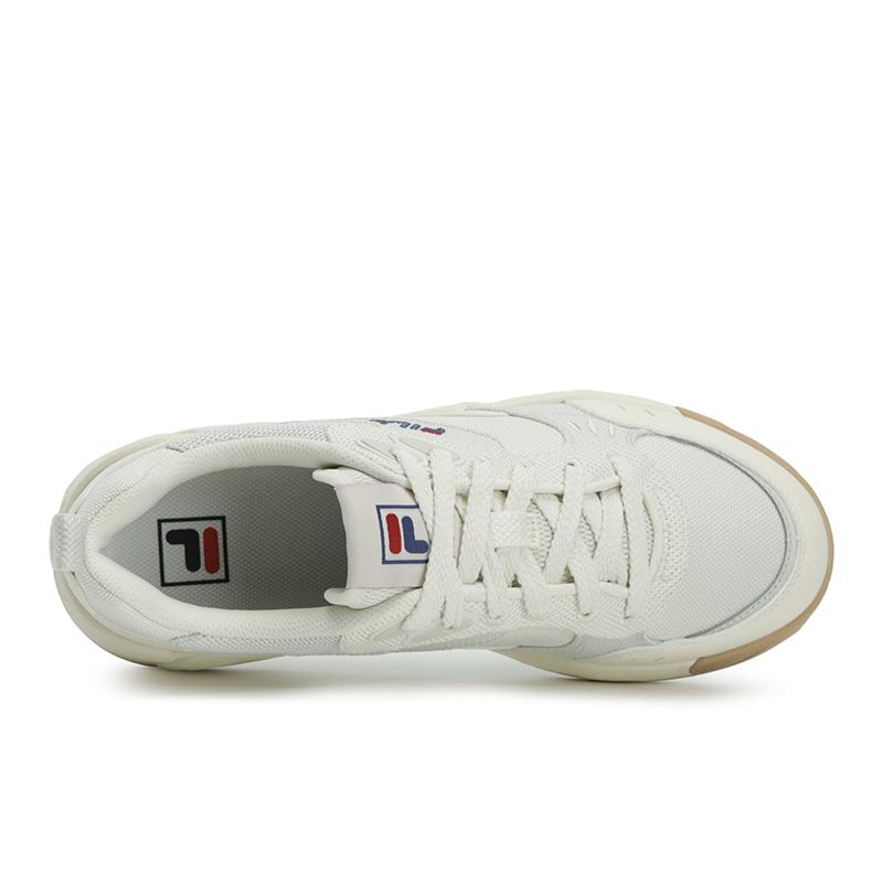 FILA CHAMEO Abrasion Resistant, Breathable, Lightweight Low top Canvas Shoes Men's Milk White/White Agate Gray F12M623305FGW