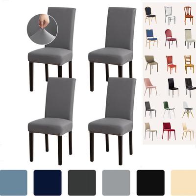 Juego de 8/4 Fundas para Sillas de Comedor Funda Elástica de Alta Elasticidad Removible Antideslizante Protector de Asiento para Hogar Fiesta Hotel Ceremonia de Boda