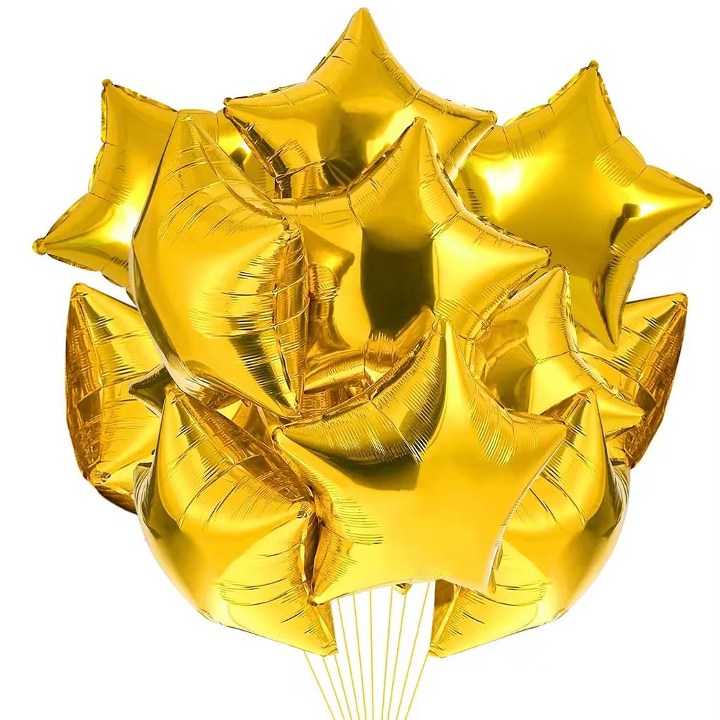 10pcs Balloons 18inch Star Foil Balloons Black Wedding Decoration Birthday Decoration Baby Shower Balloon Star