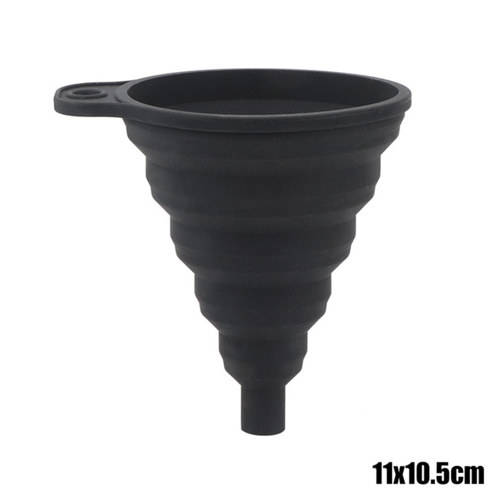 Automotor-Trichter, universeller Silikon-Flüssigkeitstrichter zum Wechseln der Scheibenwaschflüssigkeit, faltbar, tragbar, Trichter zum Wechseln von Automotoröl und Benzin